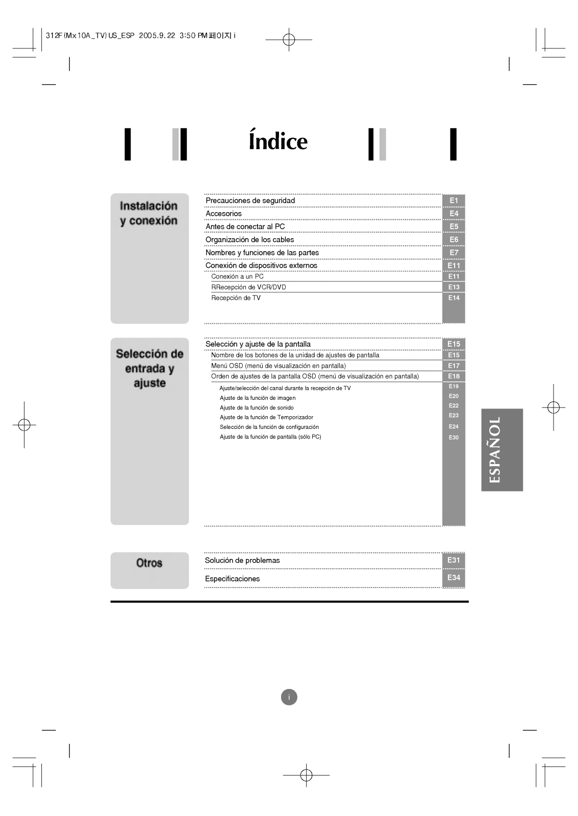 LG M1710A-BM Owner's Manual