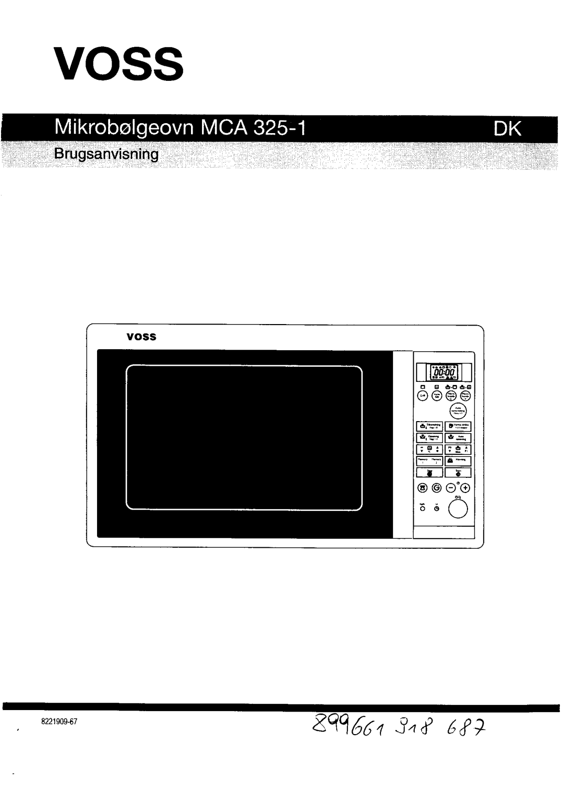 Voss MOA 325-1 W User Manual