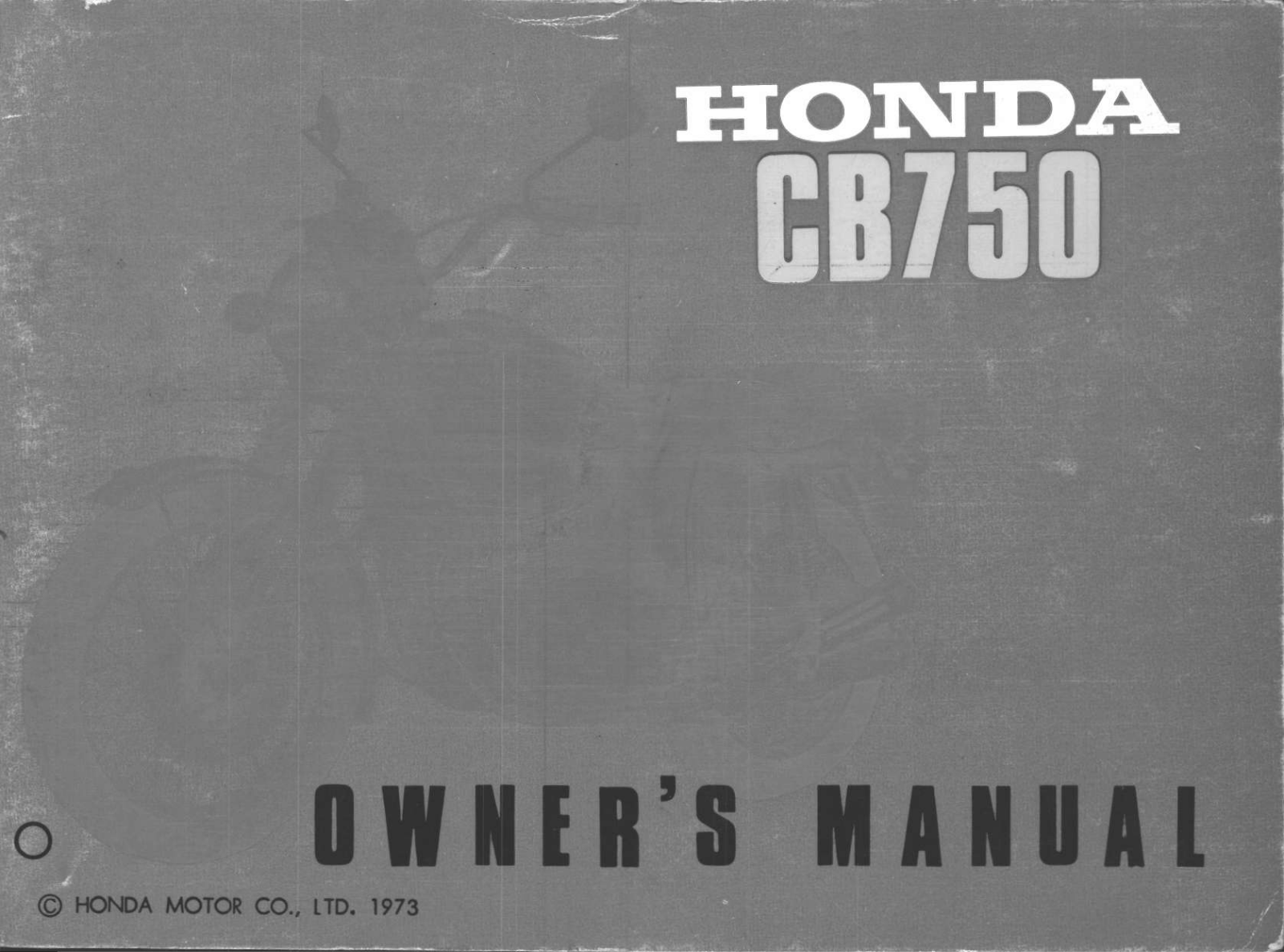 Honda CB750 1973 Owner's Manual