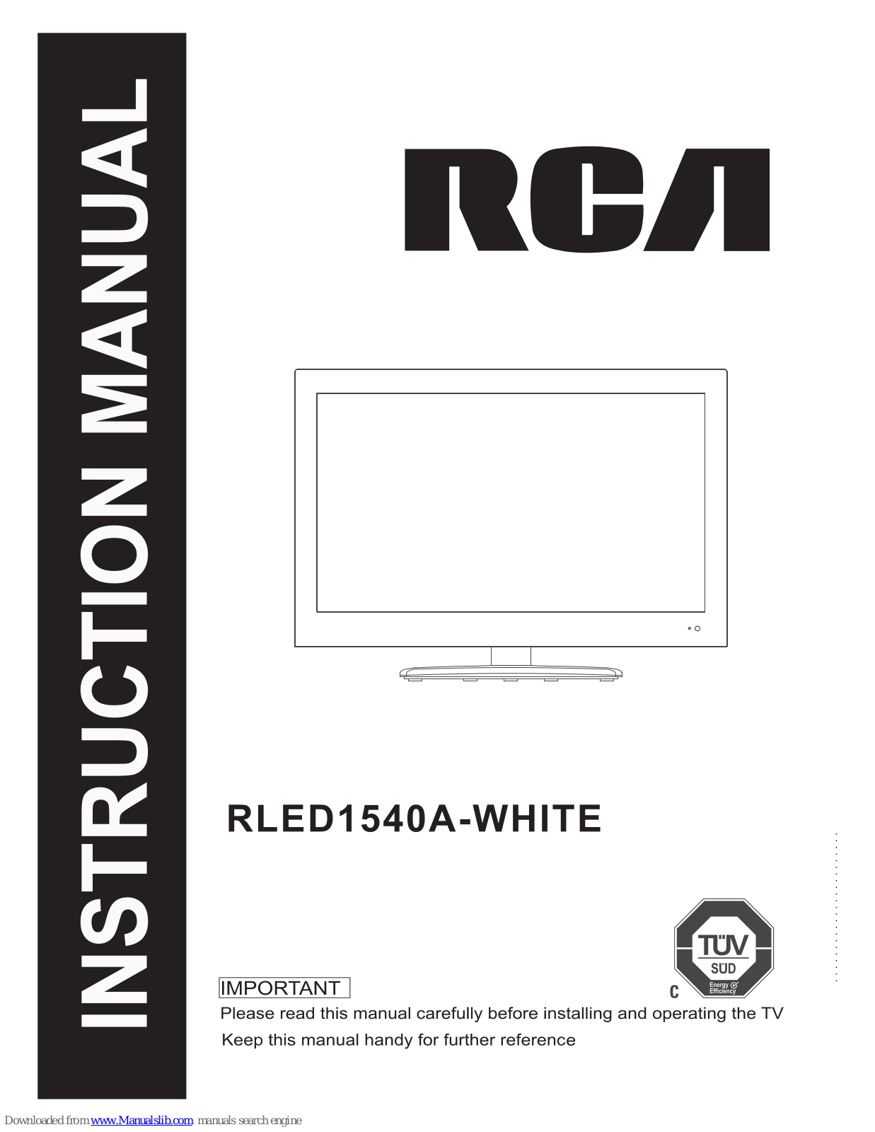 RCA RLED1540A Instruction Manual