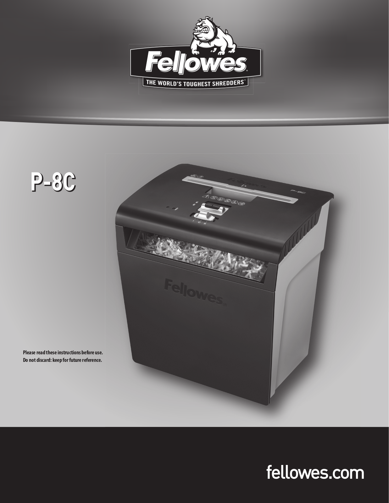 Fellowes P-8C User Manual