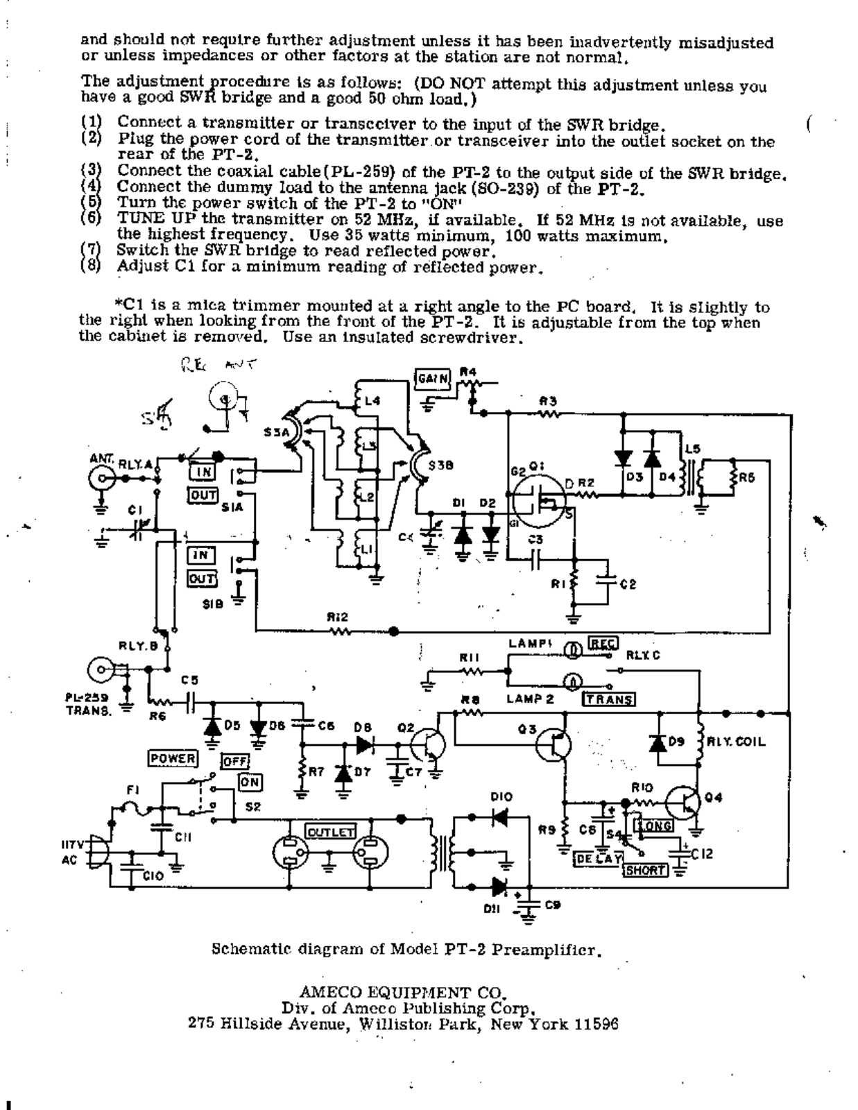 AMECO PT - 2 Operator Manual (PAGE 5)