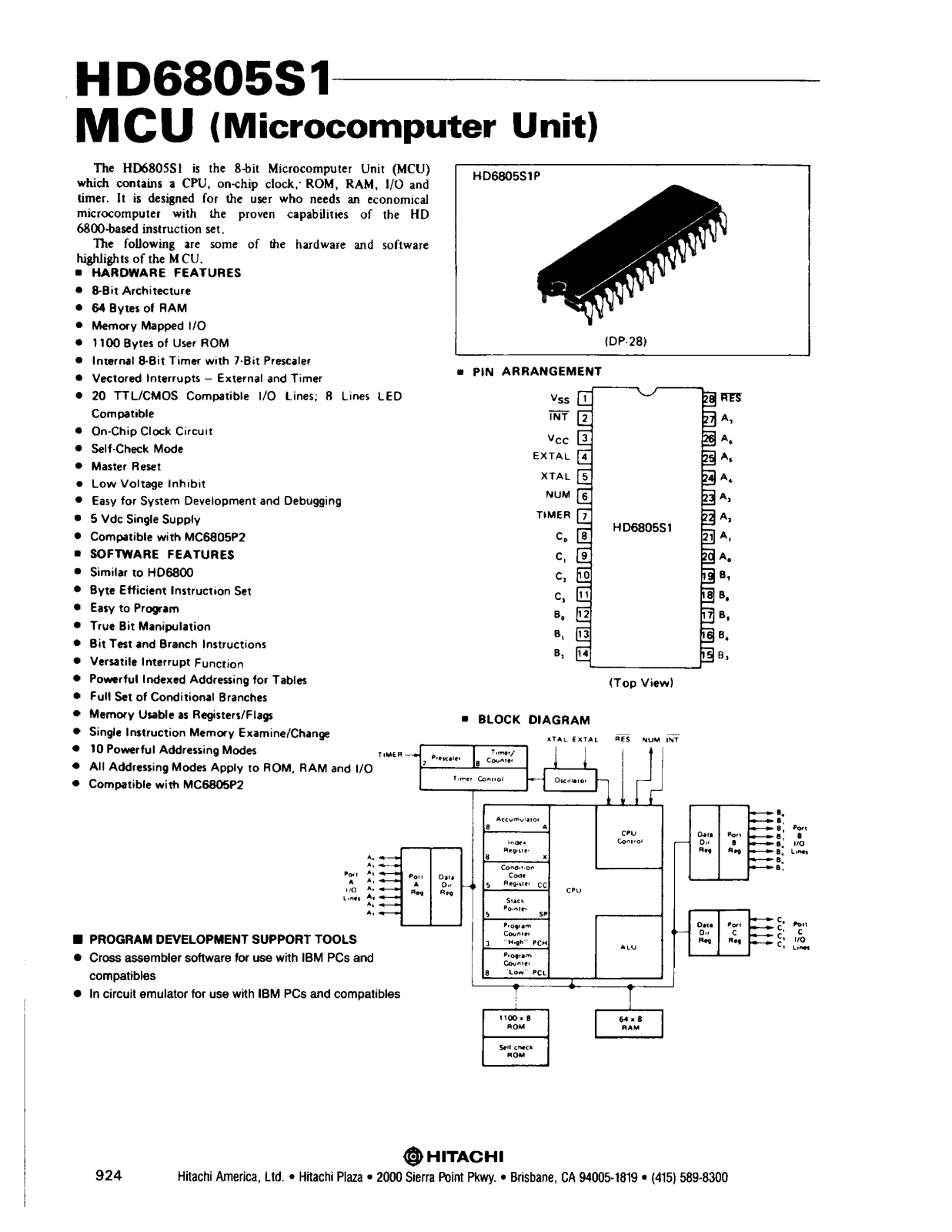 Datasheet HD6805S1 Datasheet (HIT) - ManualMachine.com