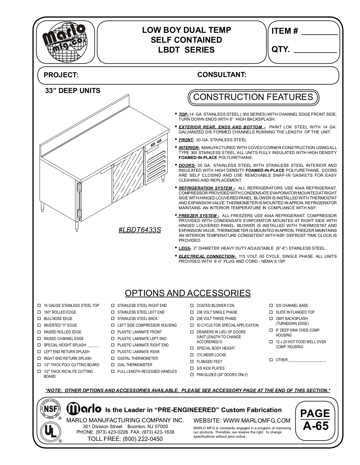 Marlo LBDT10133S User Manual