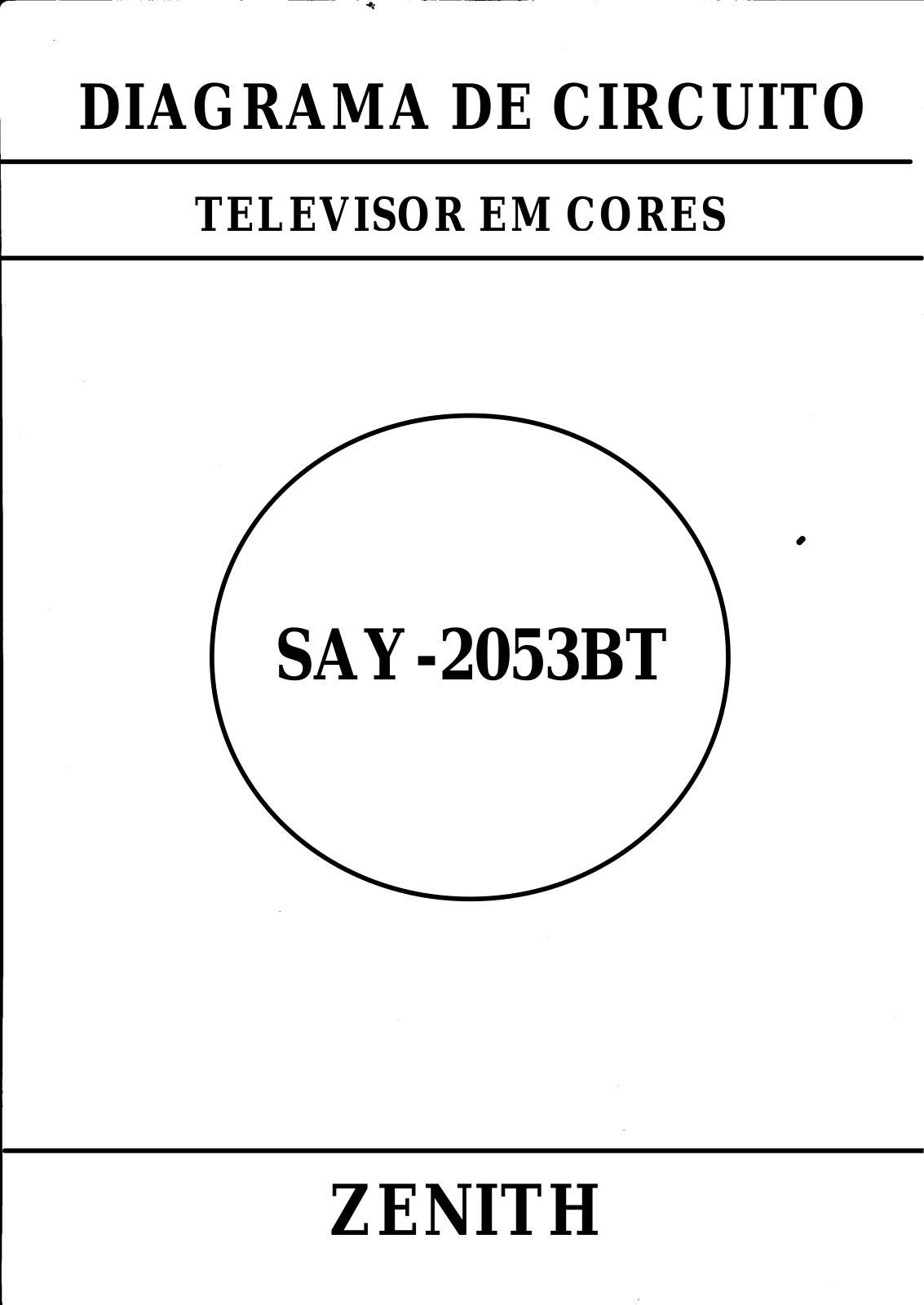 Zenith SAY-2035BT Service Manual