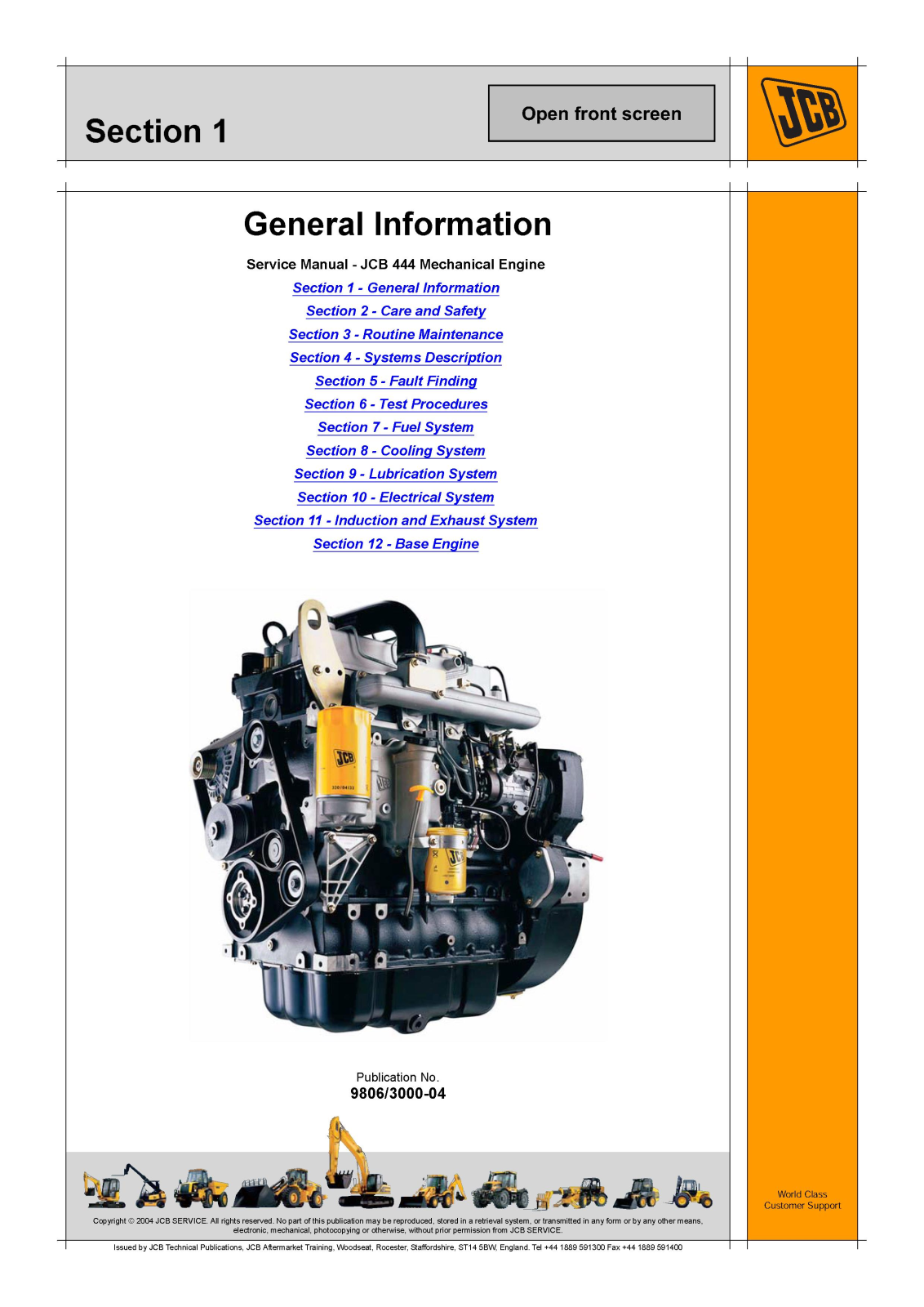 JCB 444 Service manual