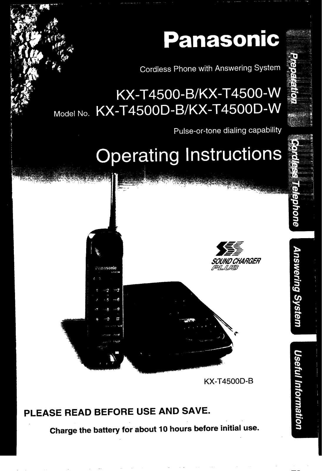 Panasonic kx-t4500 Operation Manual