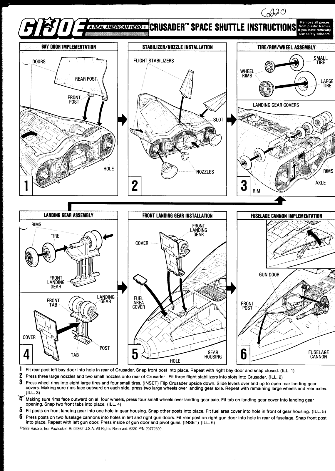 HASBRO GiJoe Crusader Space Shuttle User Manual