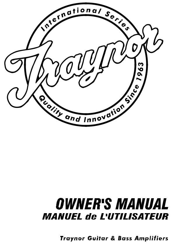 TRAYNOR INTERNATIONAL User Manual