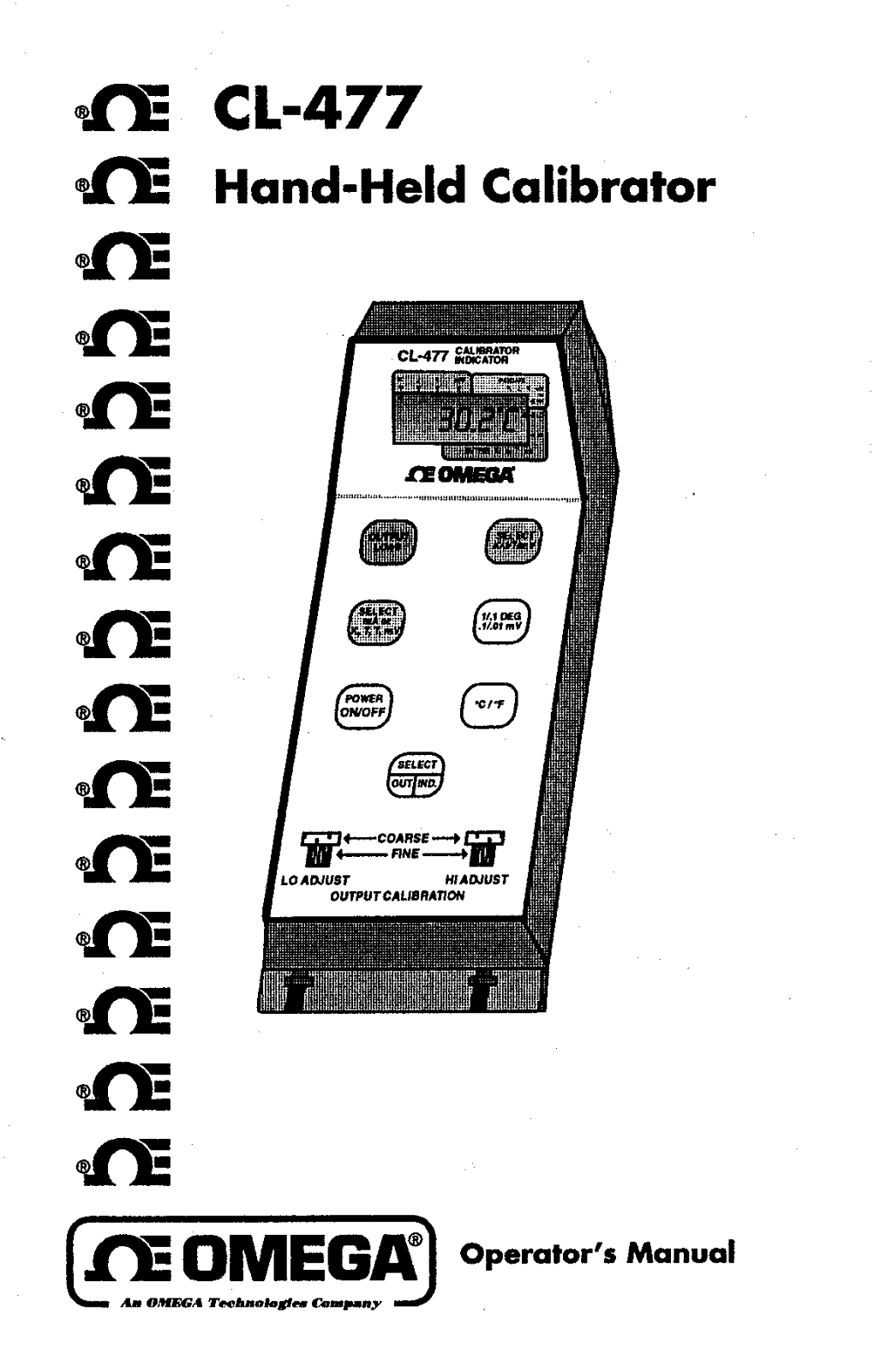 Omega Products CL-477 Installation  Manual