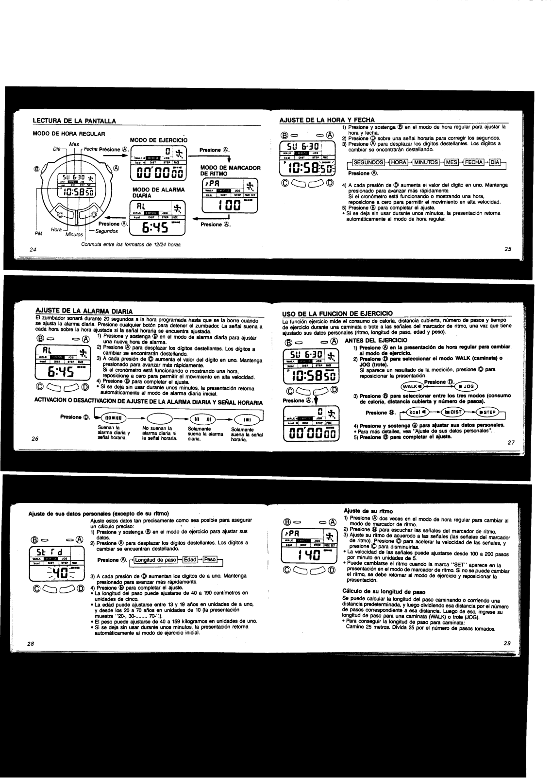 Casio QW-880 Instructions Manual