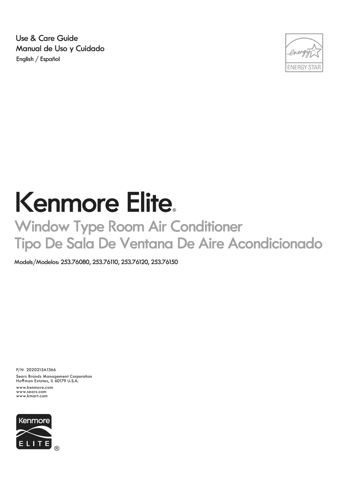 Kenmore Elite 25376060510, 25376060512, 25376080316, 25376080317, 25376110316 Owner’s Manual