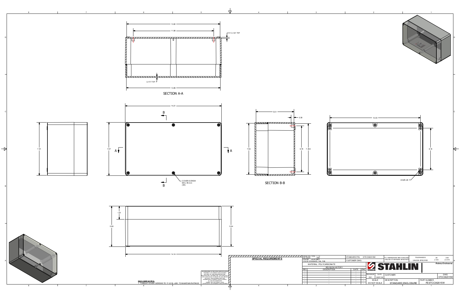 Stahlin STCC362015W Reference Drawing