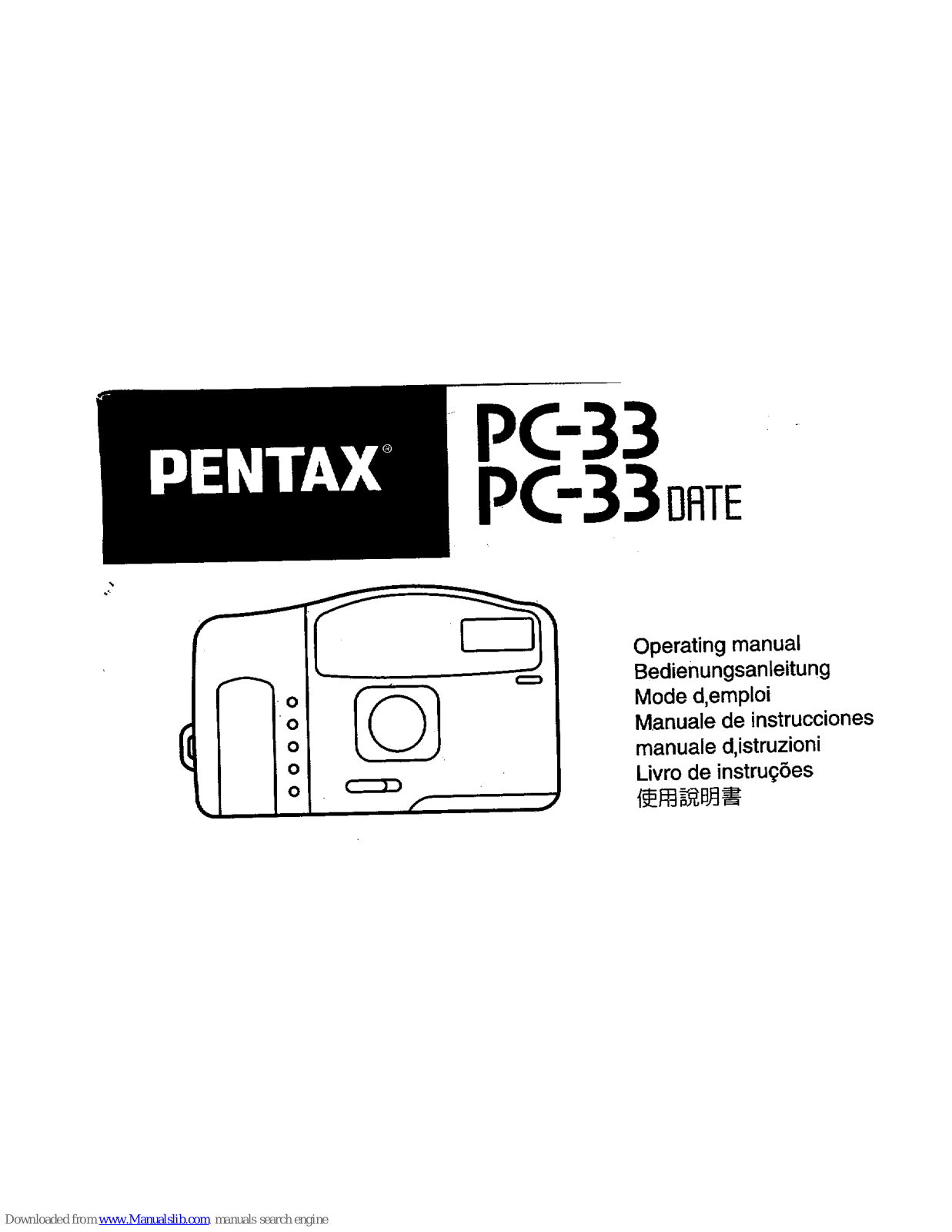 Pentax PC-33 DATE Operation Manual