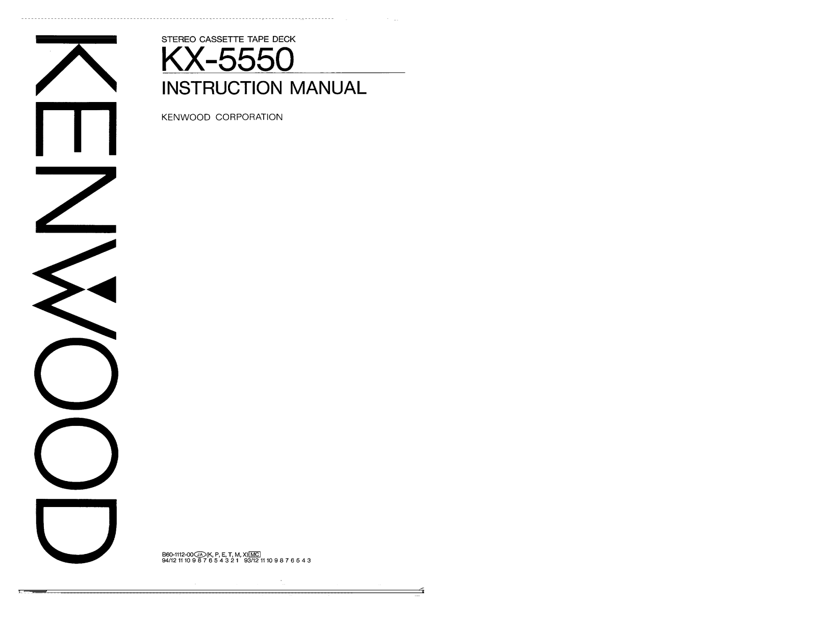 Kenwood KX-5550 User Manual