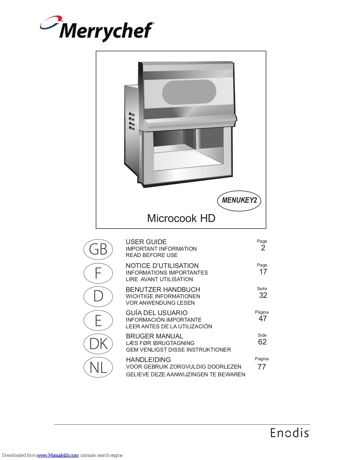 Merrychef Microcook HD User Manual