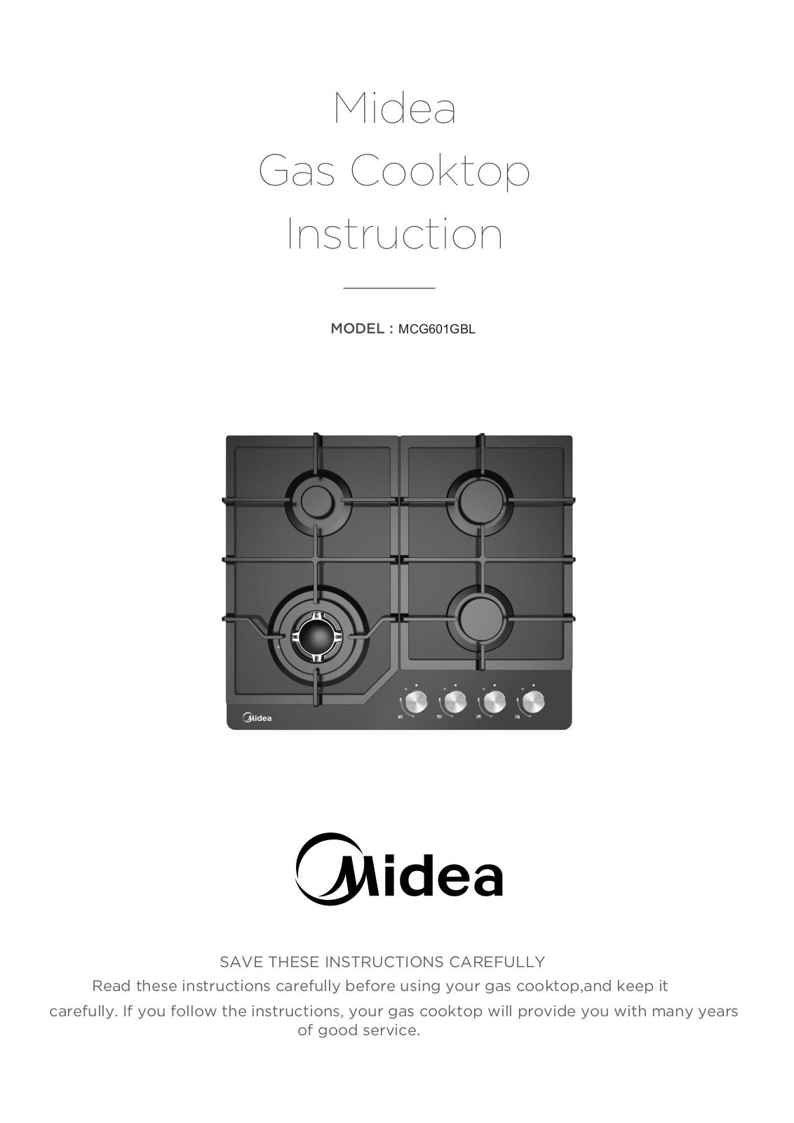 Midea MCG601GBL User Manual