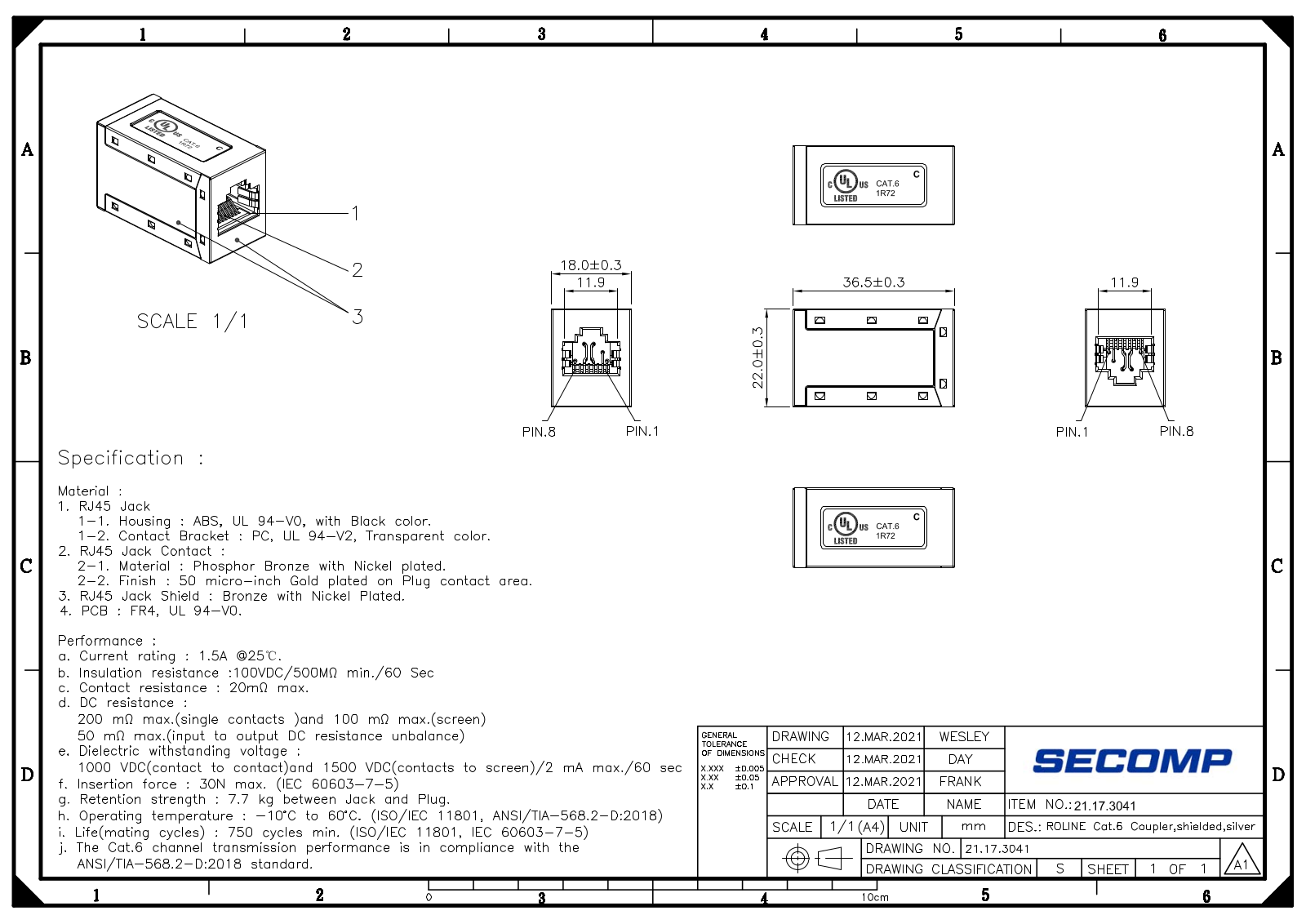 ROLINE 21173041 Datasheet - ManualMachine.com