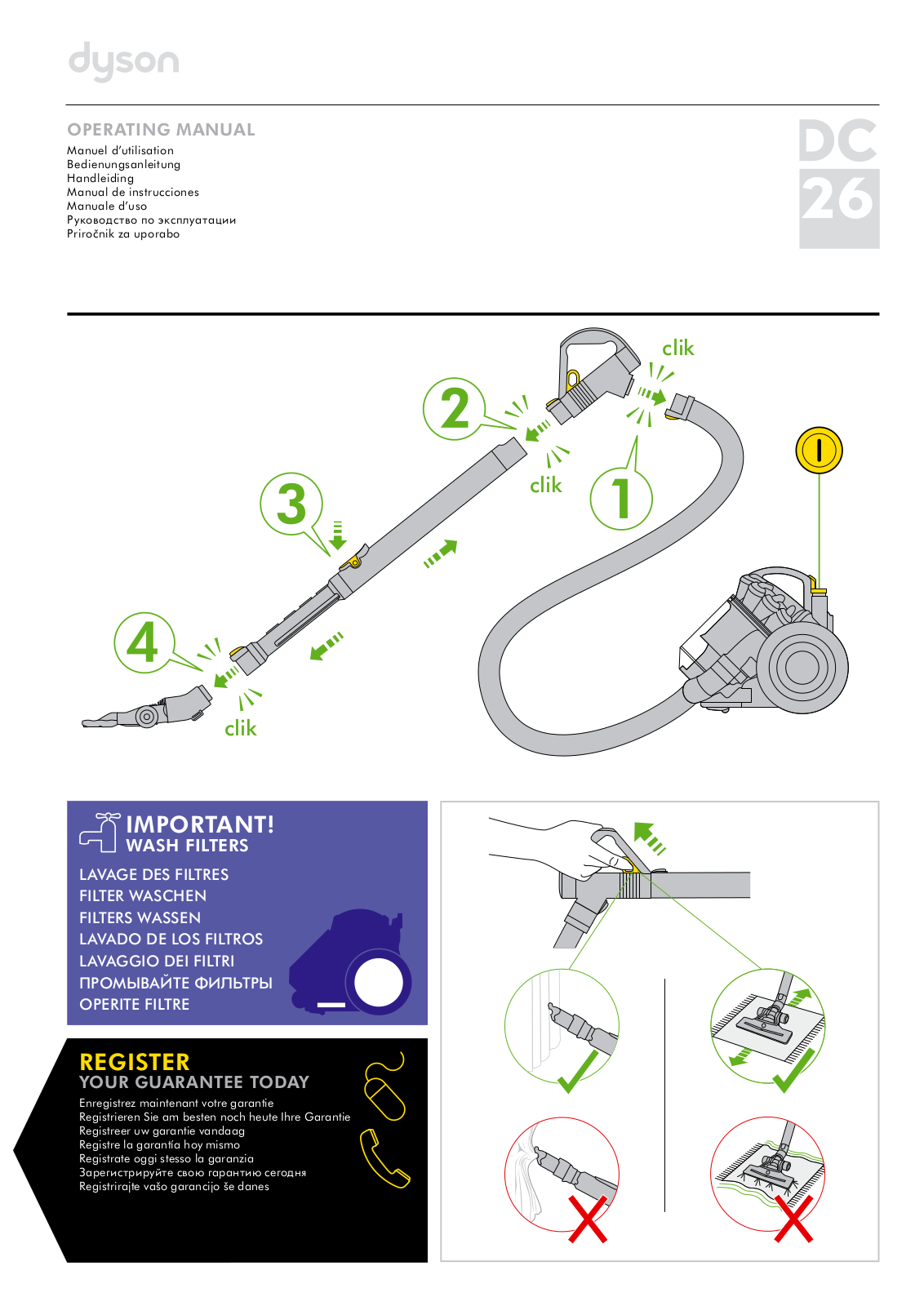 DYSON DC 26 User Manual