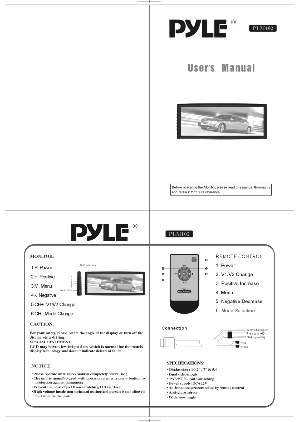 PYLE Audio PLM102 User Manual