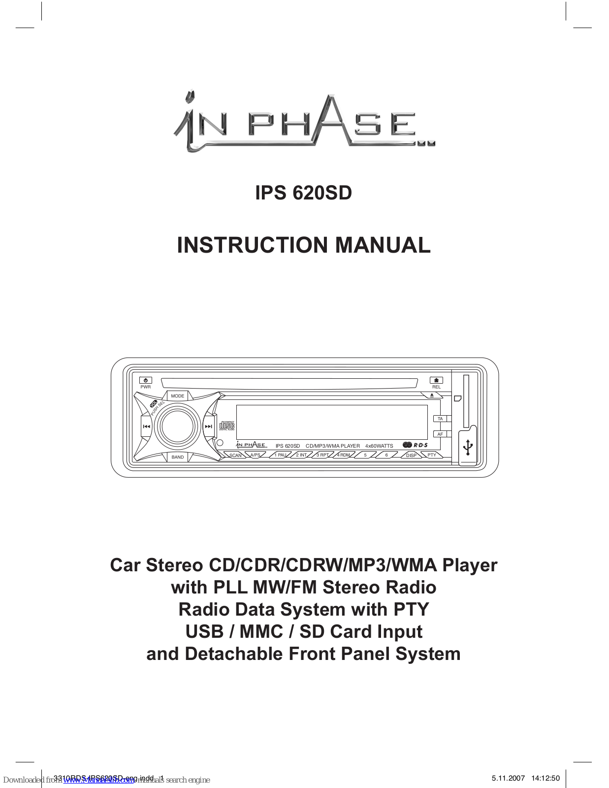 In Phase 620SD Instruction Manual