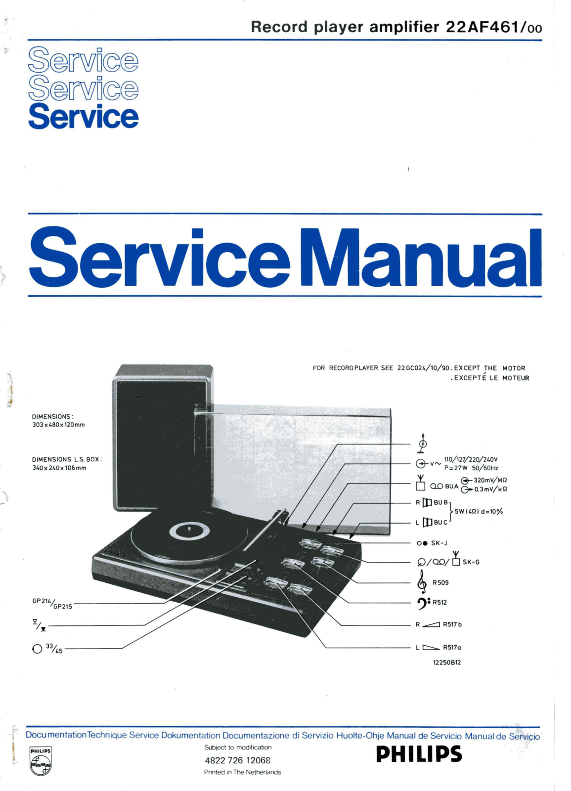 Philips AF-461 Service Manual