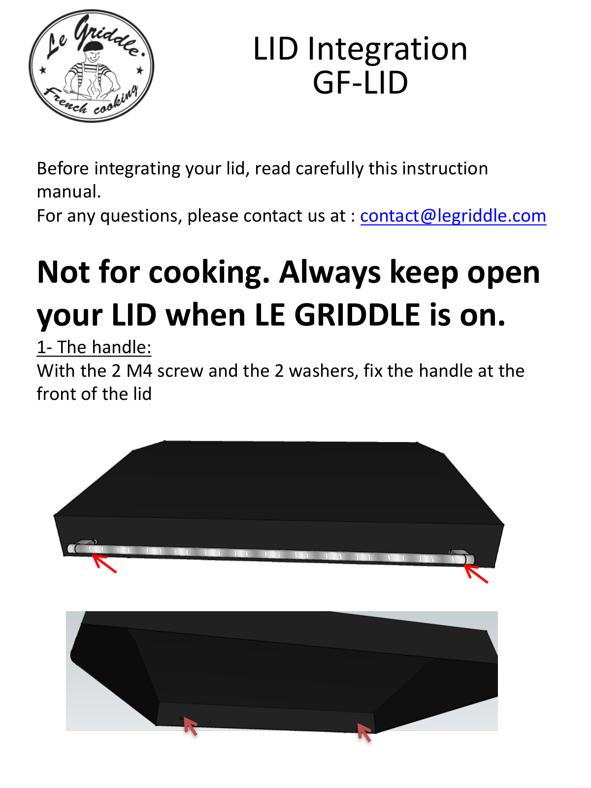 Le Griddle GFLID, GFE75 User Manual