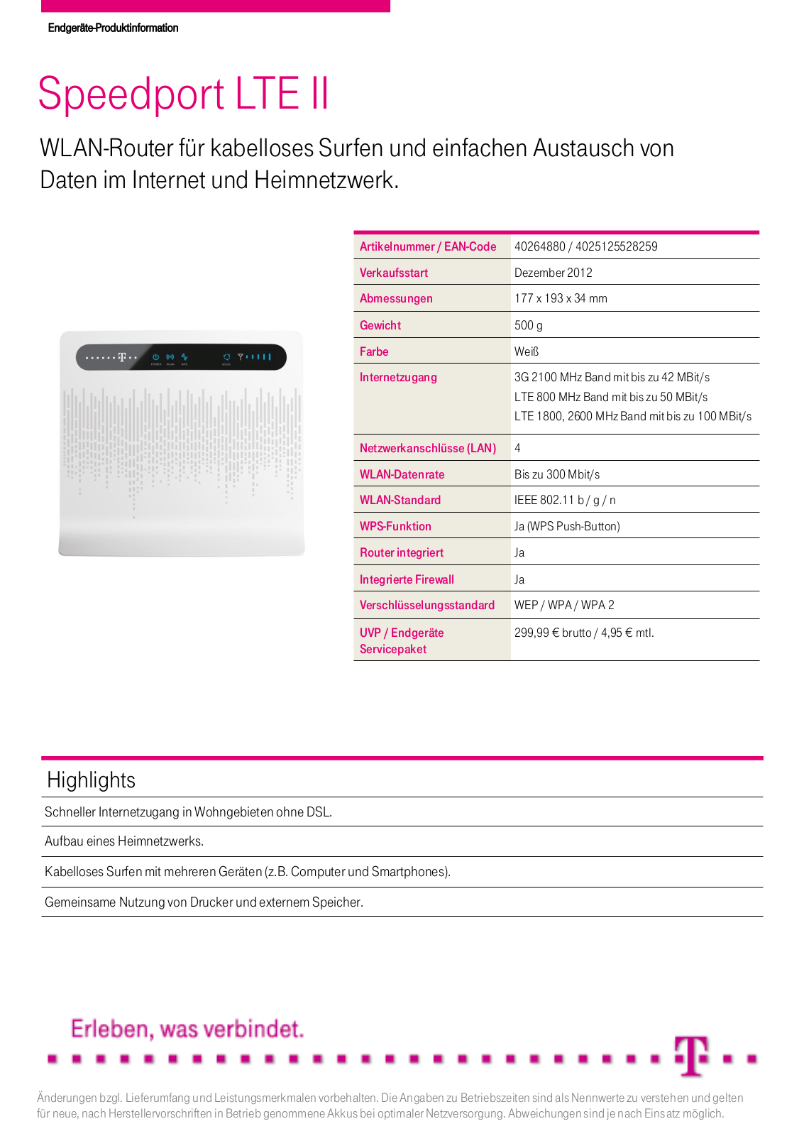 deutsche telekom Speedport LTE II User Manual