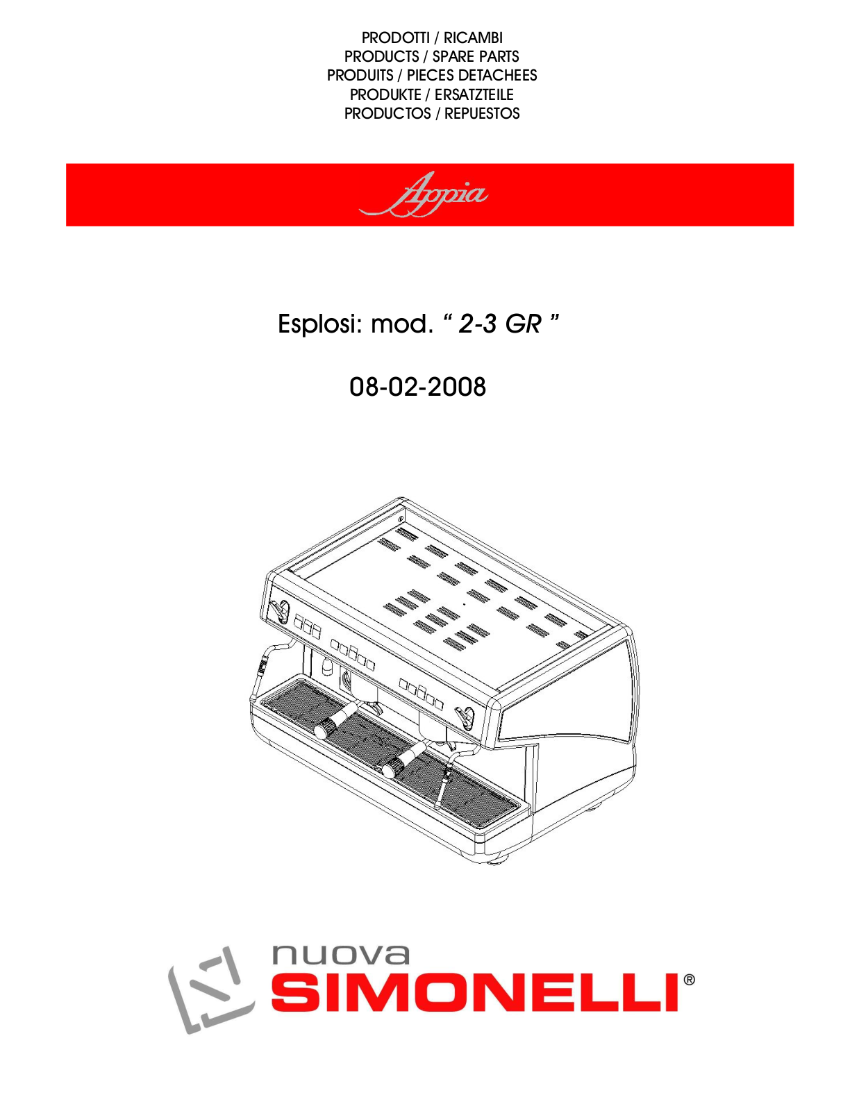 Nuova APPIA 2GR Parts List