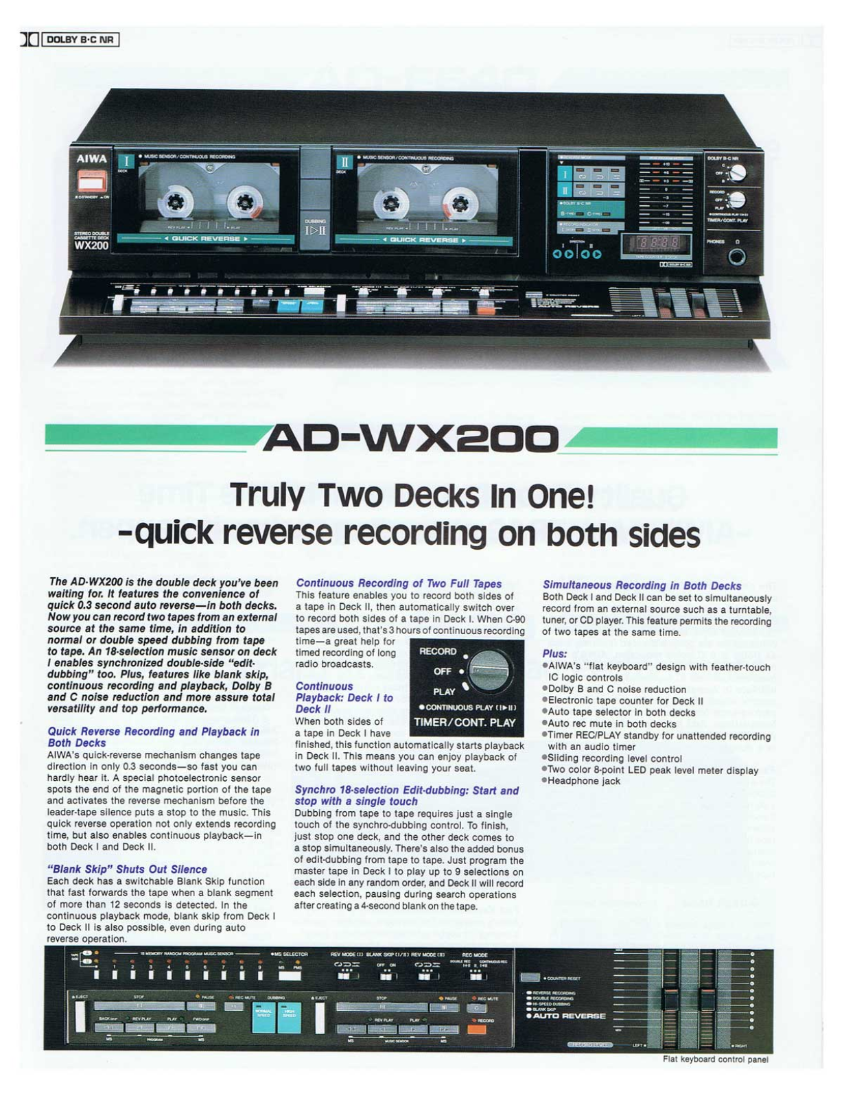 Aiwa ADWX-200 Brochure