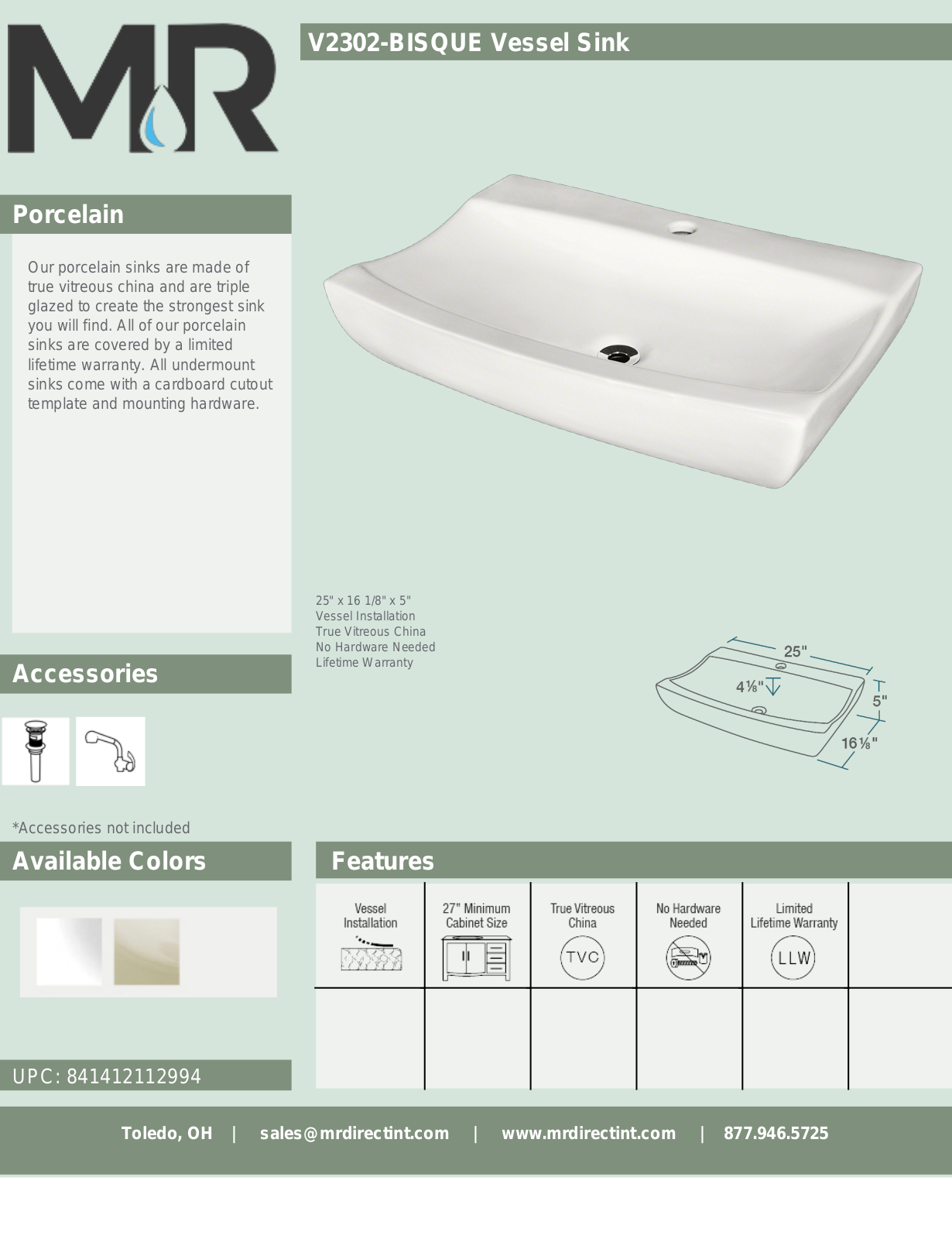 MR Direct MRDR1738 Specifications - ManualMachine.com