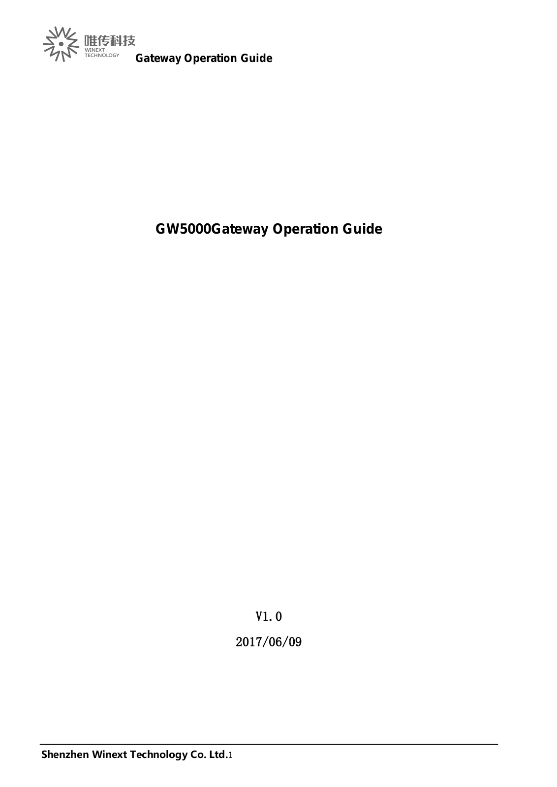 Winext Technology GW5000 User Manual