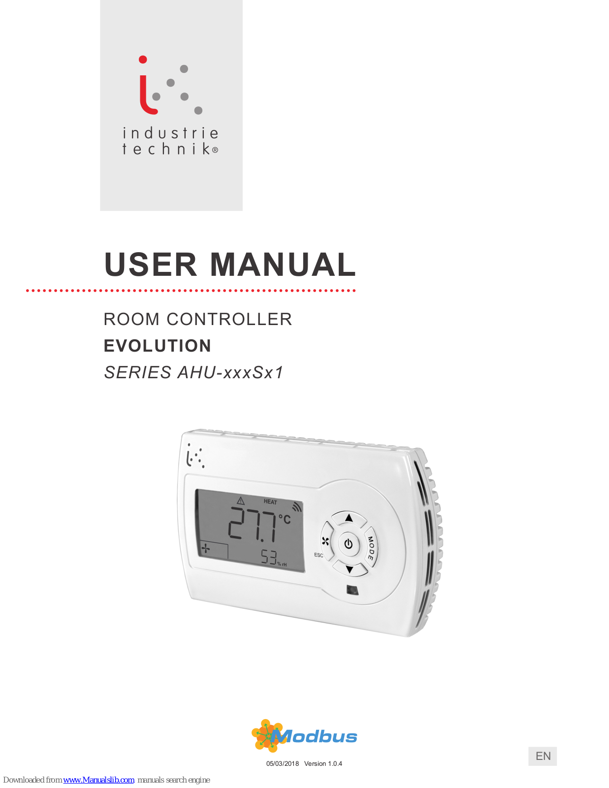 industrie technik evolution AHU-XXXSX1 series User Manual