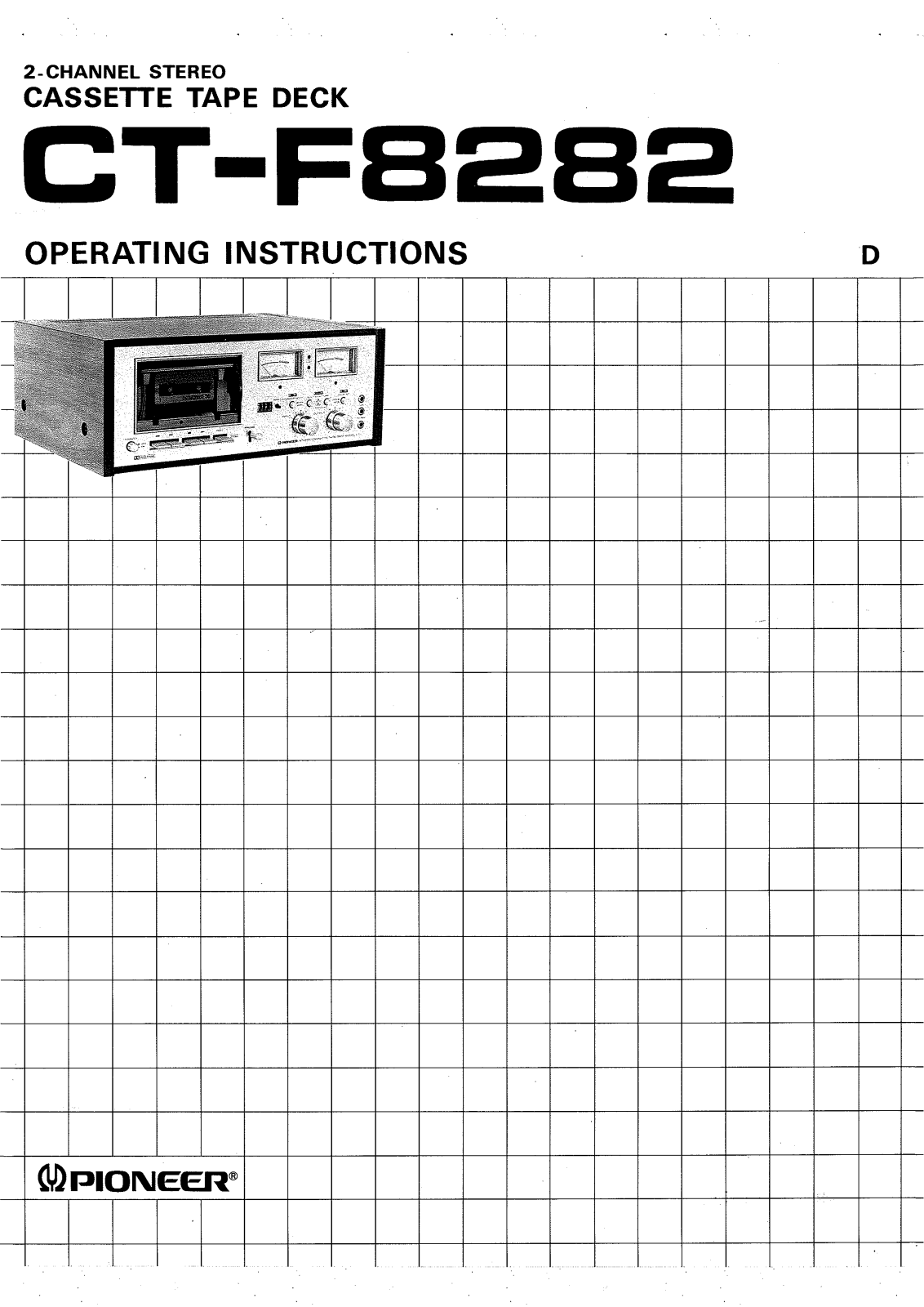 Pioneer CT-F8282 Manual