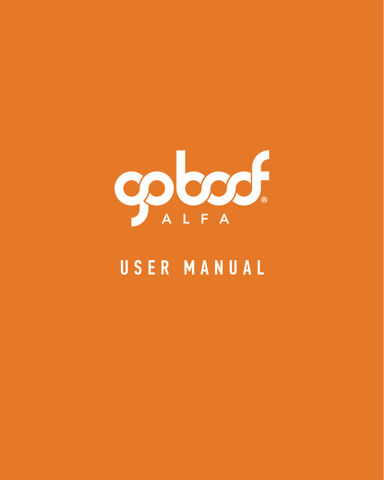 Goboof Alfa User Manual