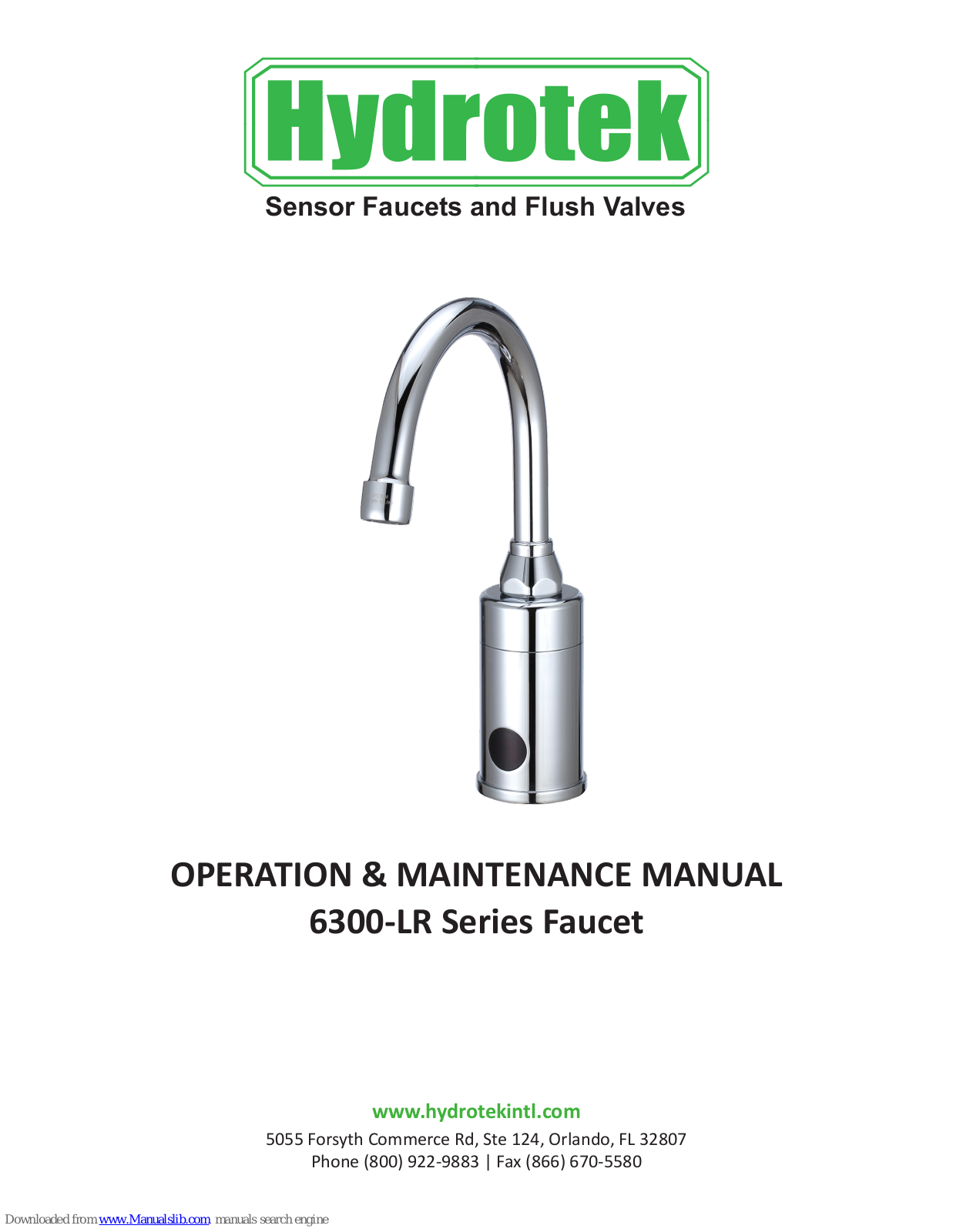 Hydrotek H-6300-LR, 6300-LR, HE-6300-LR Operation & Maintenance Manual