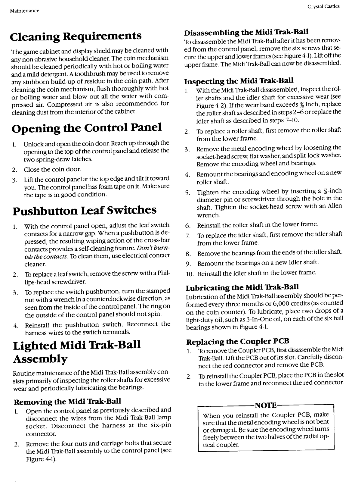 ATARI Crystal Castles User Guide