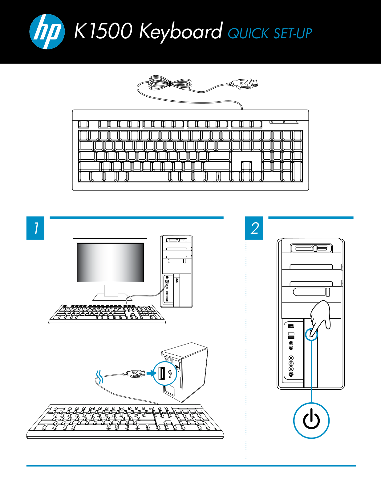 HP K1500 Keyboard Quick Start Guide