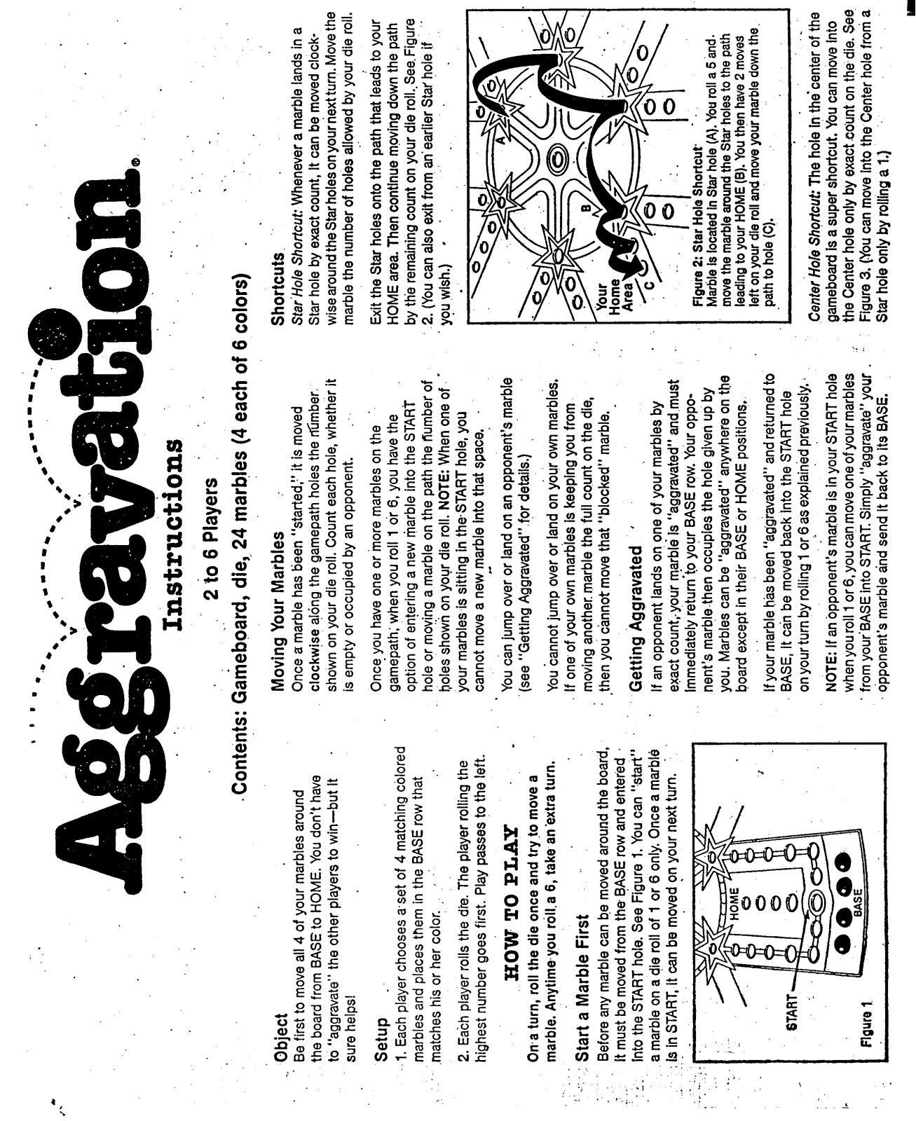 Hasbro AGGRAVATION User Manual