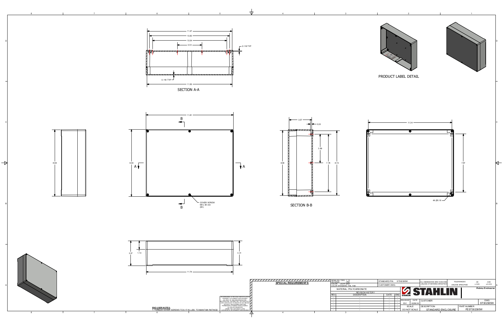 Stahlin ST302385W Reference Drawing