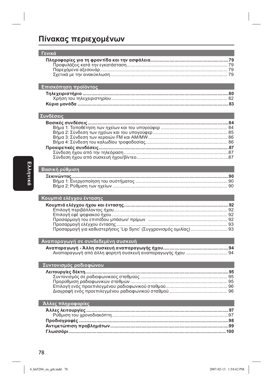 PHILIPS HTR5204 User Manual