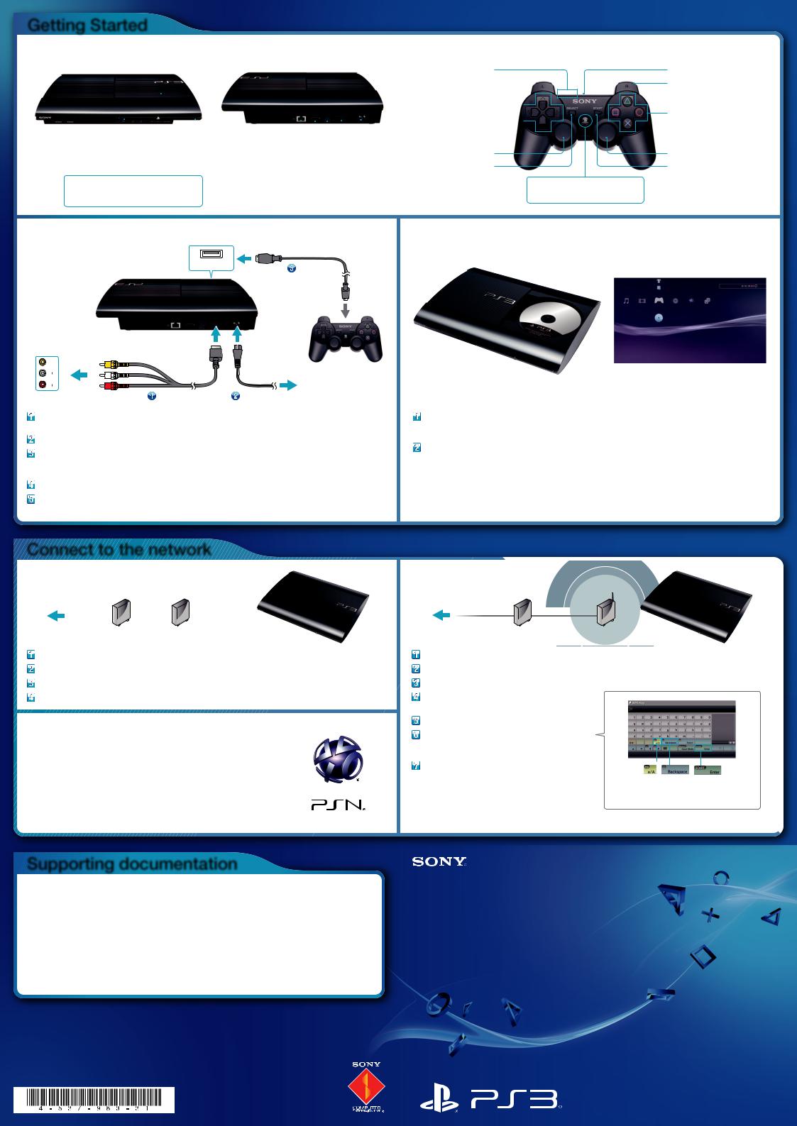 Sony CECH-4302, CECH-4303 Quick Start Guide
