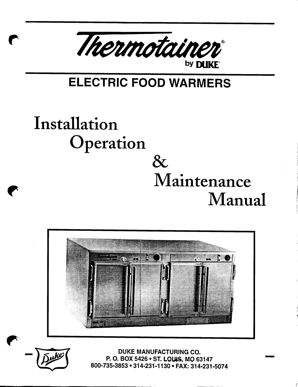 Blodgett 1201 Installation Manual