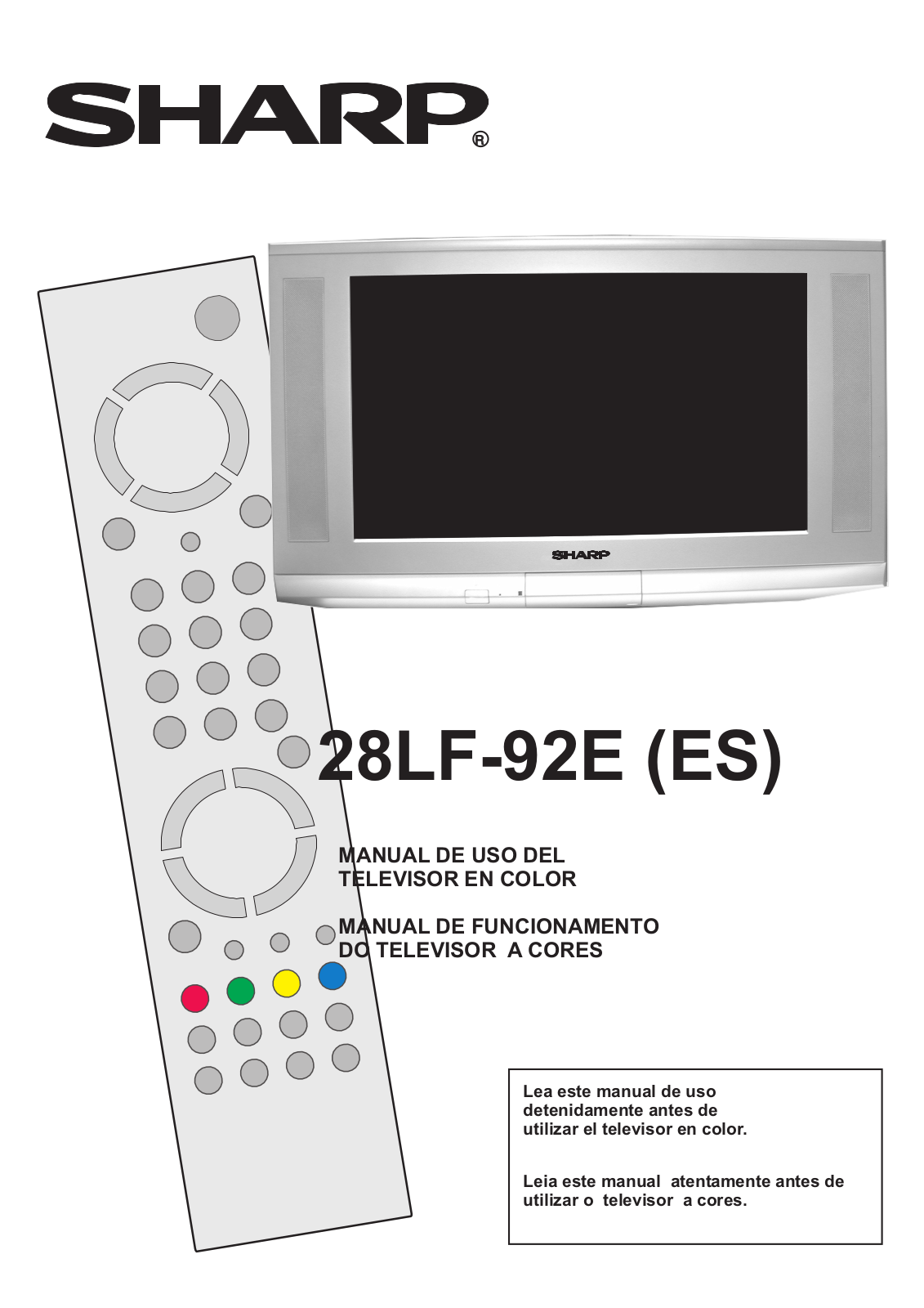 Sharp 28LF-92E User Manual