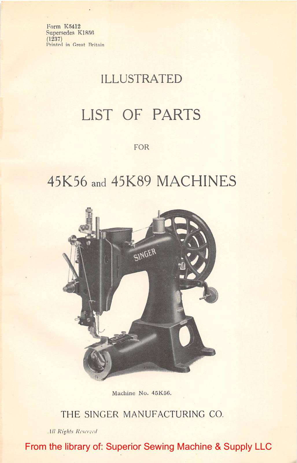 Singer 45K56, 45K89 User Manual - ManualMachine.com