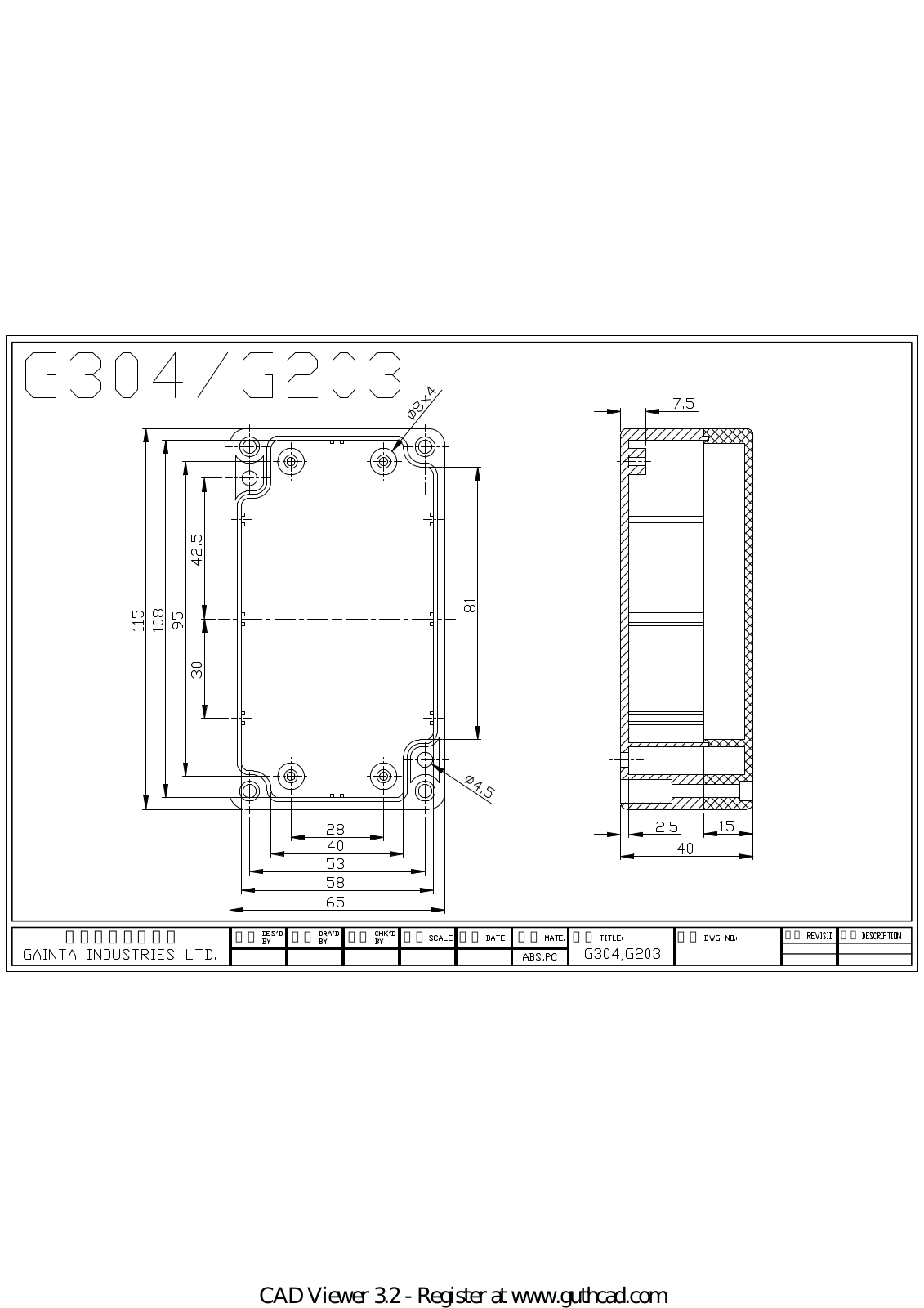 Datasheet G304 Specification - ManualMachine.com