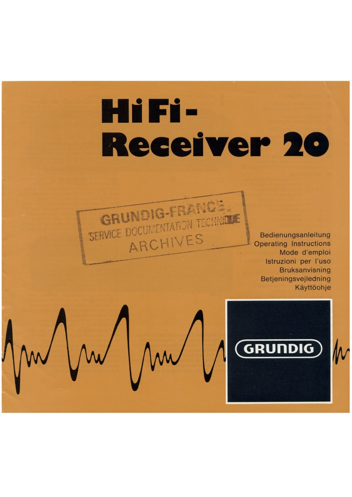 Grundig Receiver-20 Owners Manual