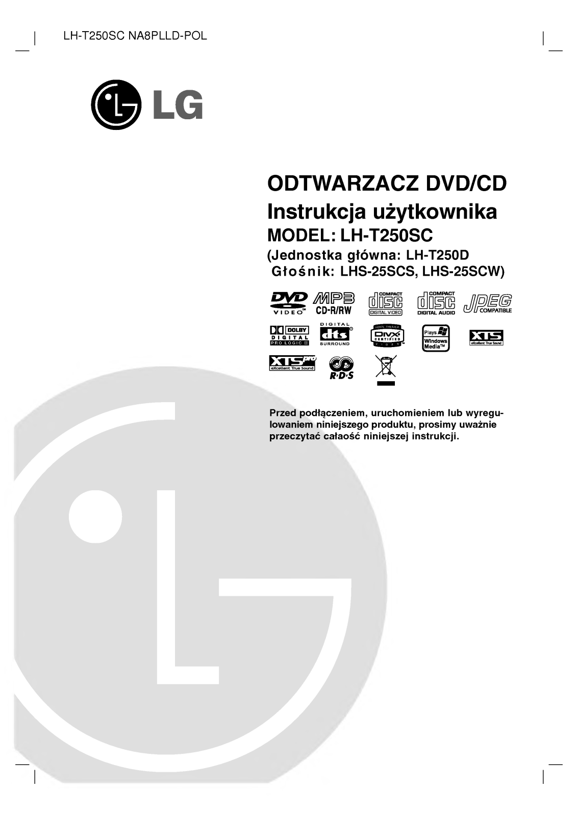 Lg LH-T250SC User Manual