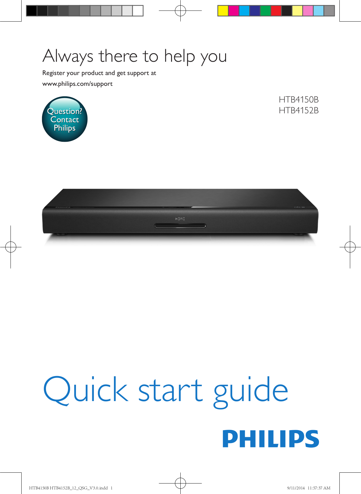 Philips HTB4150B, HTB4152B Getting Started Guide