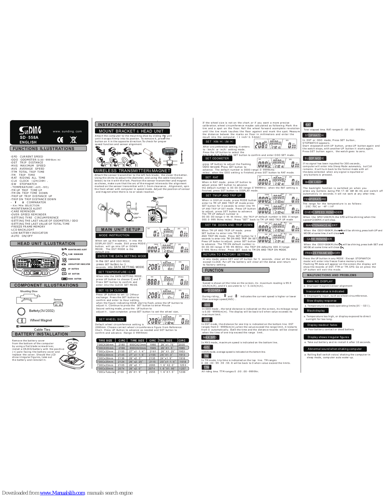 SunDING SD-558A User Manual